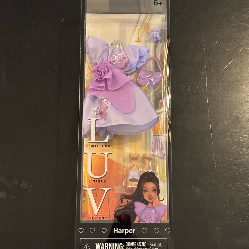 Purple Doll Dress Set